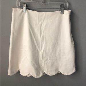 Aqua Scalloped Skirt